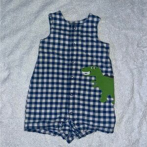 Carter's Blue and White Checkered Baby Outfit